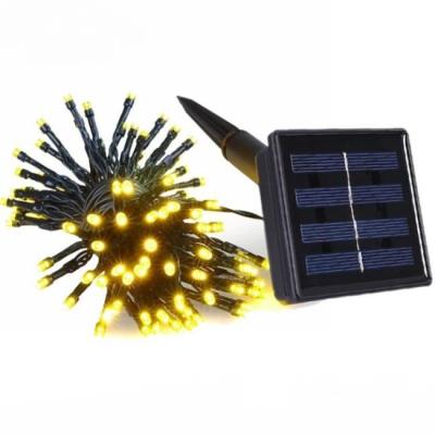 China 12M 100LED bulbs solar panel power LED string lights fairy light for christmas halloween party wedding decoration for sale