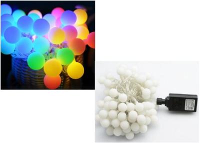 China Multicolor / Blue LED Globe String Lights Cotton Ball Shape CE Approved for sale