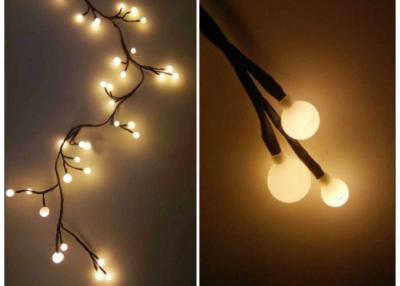 China 220V Indoor LED String Lights 2.5 Meters 72 Warm White Bulbs For Xmas for sale