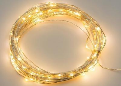 China Flexible Cable Battery Operated LED String Lights White / Purple For Xmas for sale