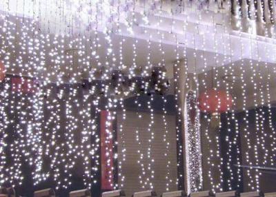 China 110 Volt LED Curtain Lights , 6x3m Outdoor Wedding Curtain String Lights for sale