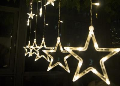 China 2M LED Curtain Lights , 110v 220 Volt Christmas Star Curtain Lights for sale