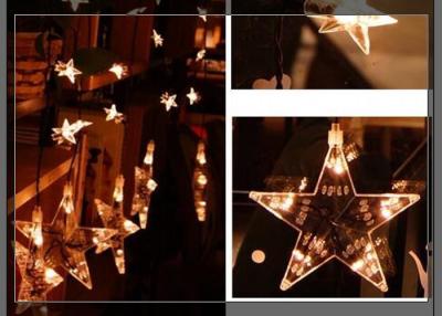 China Home LED Curtain Christmas Lights 0.7m Strings Stars Shaped Decoration for sale