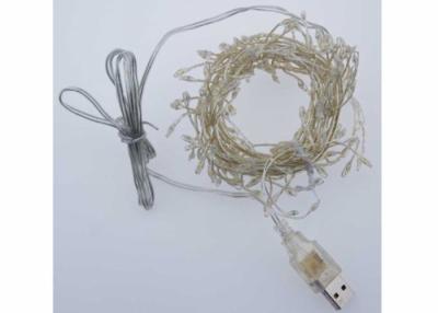 China 120 Bulbs USB LED Fairy Lights , 2m 5v Copper Wire White / Blue Festive String Lights for sale