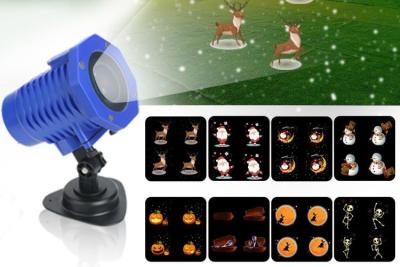 China 8 In 1 Cartoon Slides LED Projector Lights Christmas Halloween Party Wedding Outdoor Stage Decorative Lighting for sale