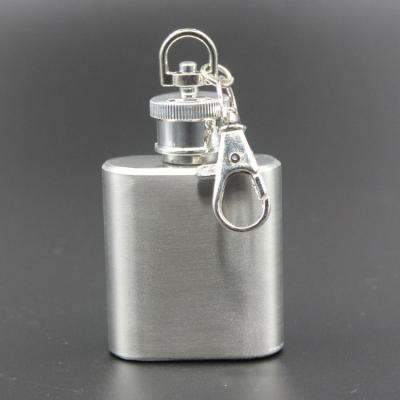 China Traditional Wholesale Portable Hip Flask Sublimation Bottle Perfume Key Chain 1oz Mini Stainless Steel Hip Flasks For Men for sale