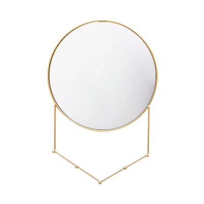 China Functional Decorative Round Metal With Unique Tower Hanger Design Mirror Bathroom Mirror for sale