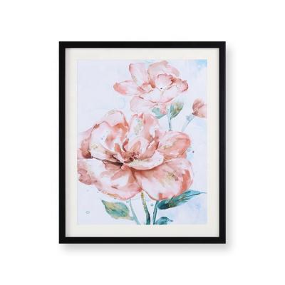 China Promotion Abstract Flower Plant Yiwu Printed Picture With Mat Mdf Decor Picture Frame Wall Art Customize Painting Office for sale