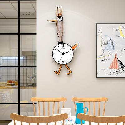 China Simple Modern Decoration Antique Creative Living Room Wall Style Children's Room Pendant Wall Clock for sale