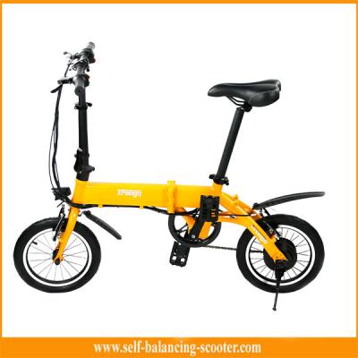 China Mix - Color Freego Electric Boost Bicycle Portable Light Folding Bike With 14 Inch Wheels for sale