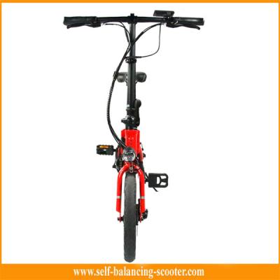 China Red White Electric Folding Bike Electric Boost Bicycle 250w Brushless Motor for sale