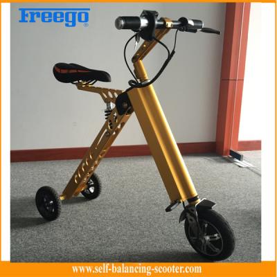 China Orange Foldable Electric Scooter For Kids , 36v 250w Mini Folded Electric Bicycle for sale