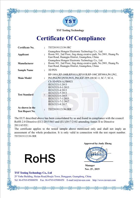 RoHS - Guangzhou Honya Electronic Technology Co., Ltd.