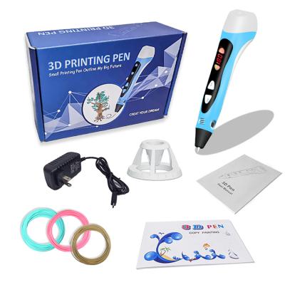 China Motor Golden Cheap Free Printing Accessories 3D Pen Filament PLA Refills 3D Pen Printer Drawing 3D Printer Pen for sale