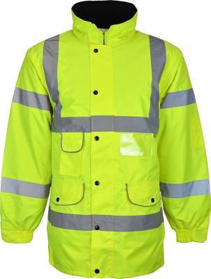 China Hi Vis Waterproof Workwear Reflective Safety Traffic Jacket for sale