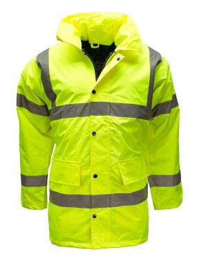 China Hi Vis Waterproof Workwear Reflective Safety Parka Jacket for sale