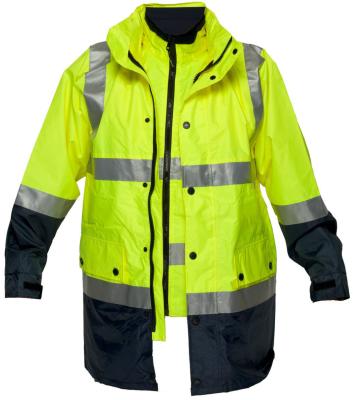 China Hi Vis Jackets 7 in 1 Safety Workwear Parka for sale