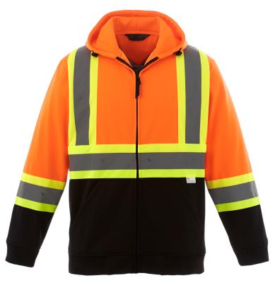 China Hi Vis Fleece Reflective Safety Hoody Jacket for sale