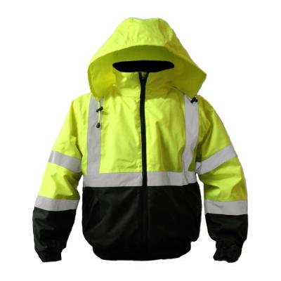 China Hi Vis Insulated Reflective Safety Workwear Bomber Jacket for sale