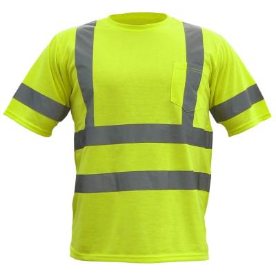 China Hi Vis Short Sleeve Reflective Safety T-Shirt for sale