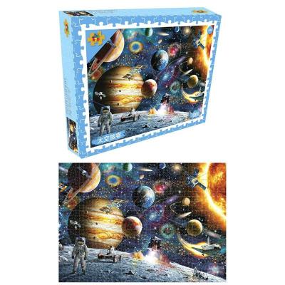 China Cartoon Toy Factory Promotion 50X70CM 1000pcs Puzzles In Cardboard Gift Box for sale