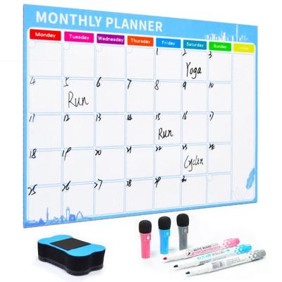 China Reusable Custom Soft Magnetic Fridge Magnets Whiteboard Monthly Planner for sale