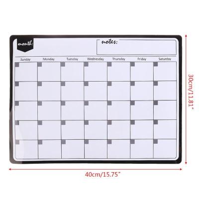 China Reusable Monthly Planner A3 Whiteboard Magnetic Fridge Magnets Drawing Message Board Note for sale