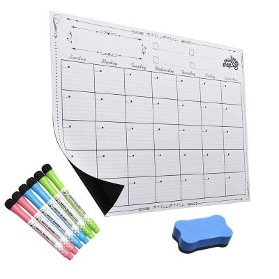 China Durable Wholesale Nano Dry Magnetic Calendar Planner Erase White Board Magnetic Sheet For Fridge for sale