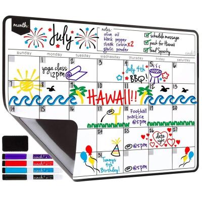 China Durable Magnetic Dry Erase Calendar For Fridge With Stain Resistant Technology for sale