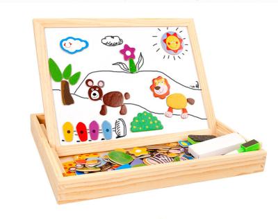 China For Kids Playing Educational Whiteboard Promotional Double Sided Wooden Toys With Box for sale