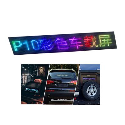 China 12V Indoor Programmable Car Window Installation LED Display WiFi Scrolling Full Color LED Display for sale