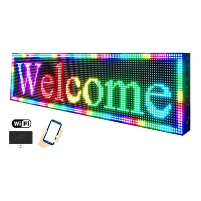 China Indoor Outdoor Capacitive Text Panel Store Wi-Fi LED Scrolling Message Display Sign for sale