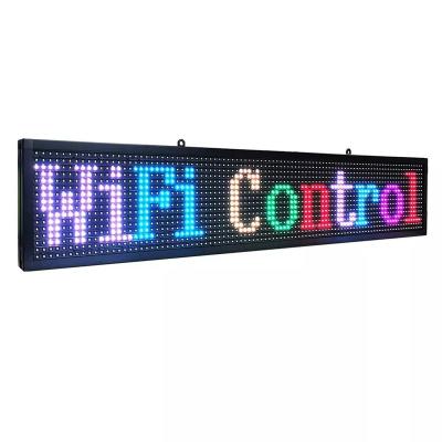 China P5P10 Indoor Outdoor Capacitive Multi Color Led Moving Message Display Board for sale