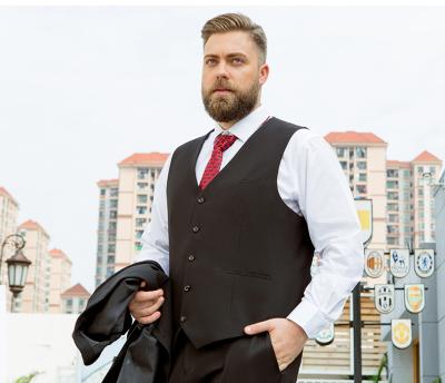 China Anti-wrinkle men's suit big size career interview dress business wedding plus size big fat men's suit for sale