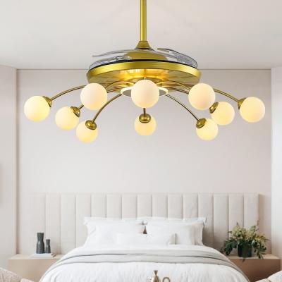 China Modern Most Popular Big Lights Mini Ceiling Fan With Light Pendant Lamp Chandelier for sale