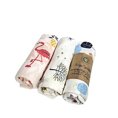 China Best Anti-Static Sell 70% Cotton 30% Muslin 2 Layers Baby Wrap Wrap Baby Stroller Blanket for sale