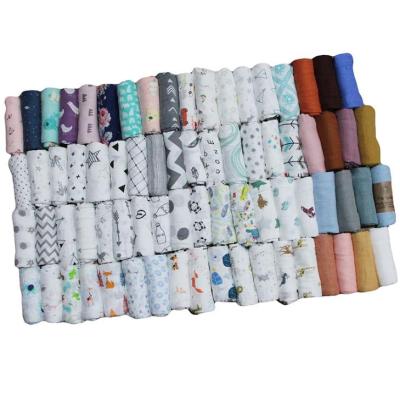 China PORTABLE 2 Diaper 120*120cm Baby Bath Towel Blanket 70% 30% Cotton Bamboo Baby Blanket Wrap Muslin Blanket for sale