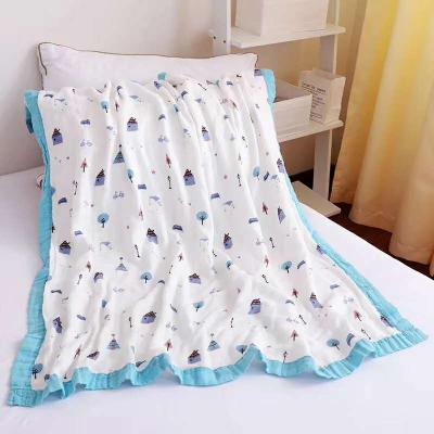 China Stripe Amazon Top One Hot Selling Baby Wrap Comforter Covering 30% Cotton 70% Baby Muslin Bamboo for sale