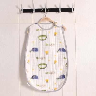 China Various Breathable Cute Printing Designs Sleep Sack 100% Cotton Baby Sleeping Bags With Button for sale