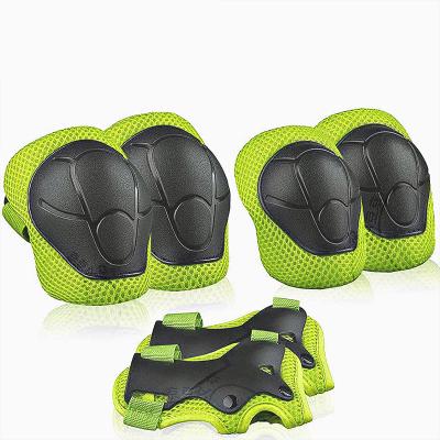 China 6pcs Children Kids Elasticity Roller Skating Guard Set Breathable Adjustable Wrist Elbow Wrist Protective Gear For Outdoor Sports for sale