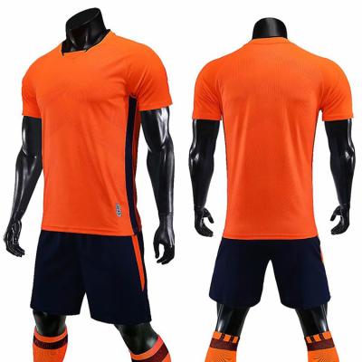 China 2019/20 Wholesale Custom Blank Quick-drying 100% Polyester Soccer Jersey Orange Soccer Jerseys for sale