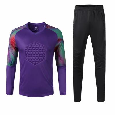 China 2019-20 Latest Quality Custom Cheap Thai Breathable Quick Dry Design Long Sleeve Goalkeeper Purple Tank Top for sale