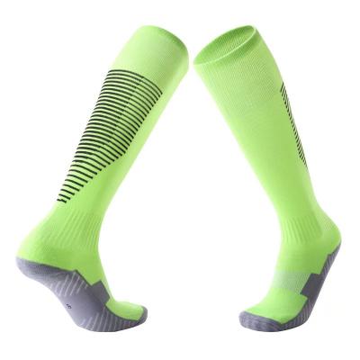 China Breathable Top Quality Neon Green Grip Football Socks for sale