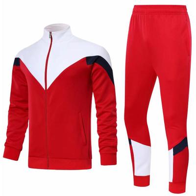 China Jackets wholesale new design polyester red and white soccer jacket for sale