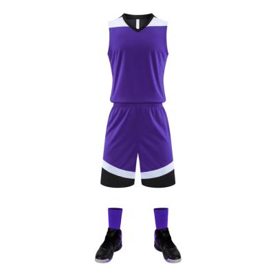 China Wholesale Sublimation Latest Basketball Jersey Thailand Quality Training Purple Uniform Antibacterial for sale