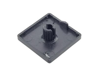 China Automatic Industrial Aluminum Profile Installationand Fixing Cover Profile Plastic Black Square Aluminum Profile Groove End Cap Extruded End Cover for sale