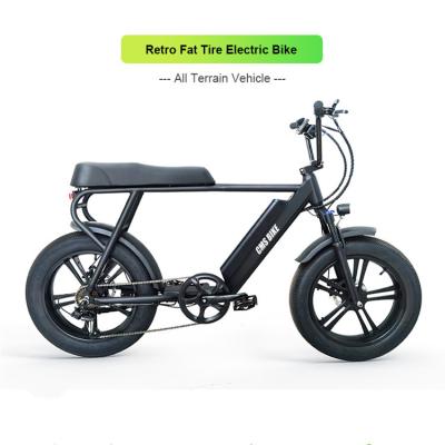 China 500W Fat Tire Aluminum Alloy 20 Inch Fat Tire EBike Electric Dirt Bike Bicycle Suspension Lockable Fork 15.6AH Battery for sale