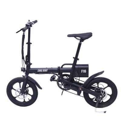 China Aluminum Alloy Lithium Battery Electric Bike 36V 250w 16 Inch Ebike Mountain Road Folding Bicycle for sale