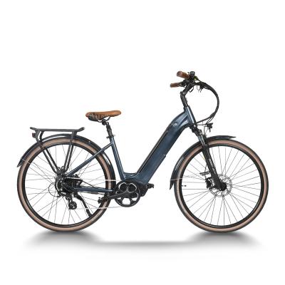 China High speed electric aluminum alloy motor 250W bicycle scooter 8 speed suspension small full fork built-in battery design city bike for sale