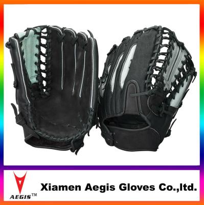 China Black Leather Cowhide Baseball Gloves Baseball Gloves Wholesale Softball Gloves for sale